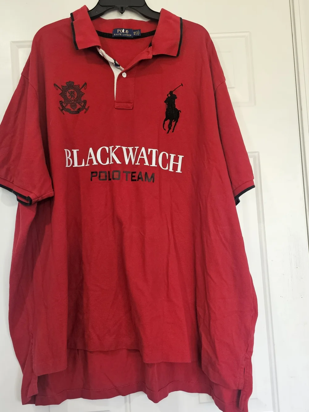 Polo by Ralph Lauren Blackwatch Red Polo Shirt Size 4XB{Bx26}